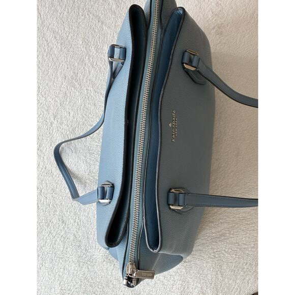 Kate Spade Triple Compartment Tote Monet Blue Pebble Large Bag - Picture 9 of 16